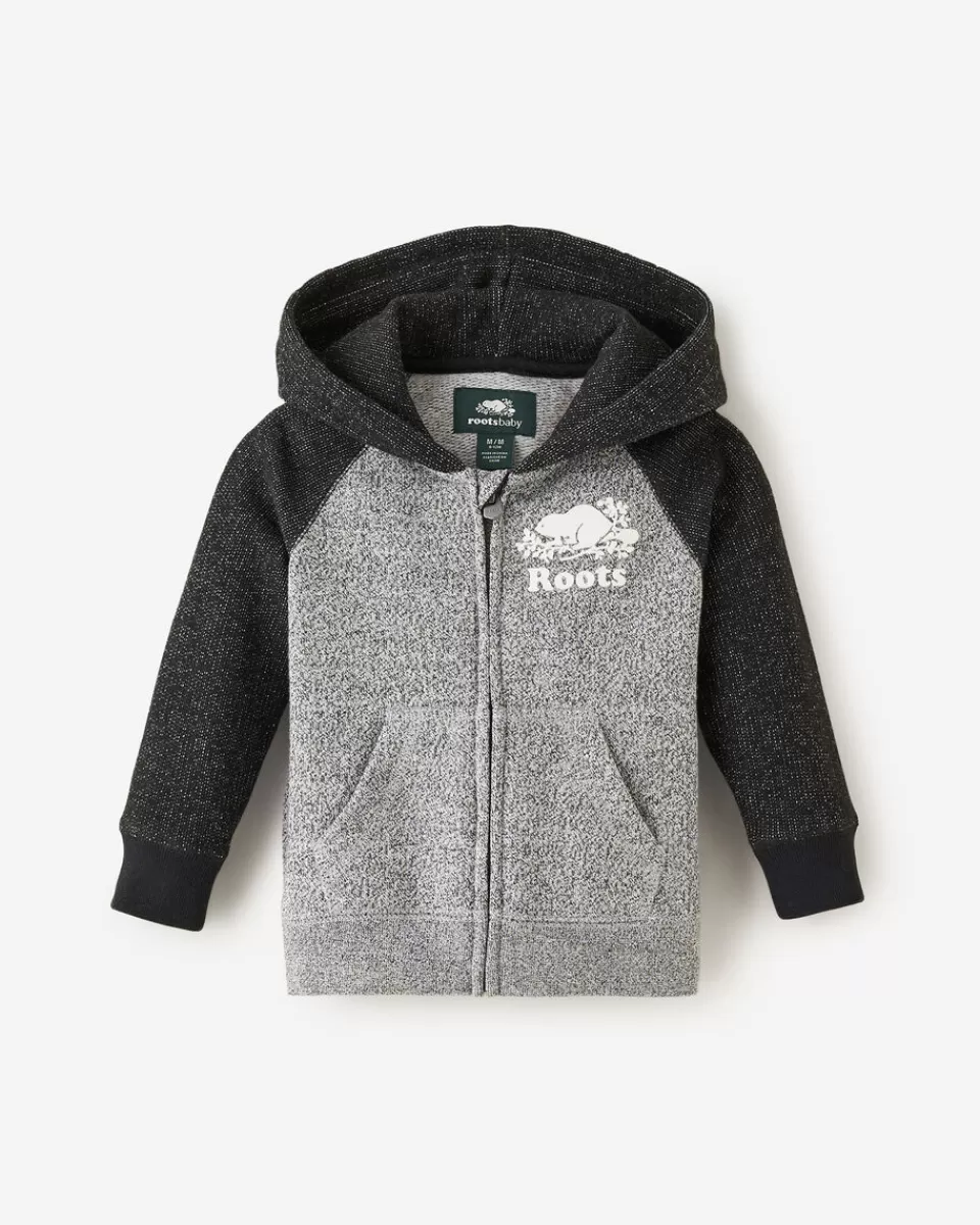 Roots Baby Organic Original Full Zip Hoodie BLACK PEPPER Best