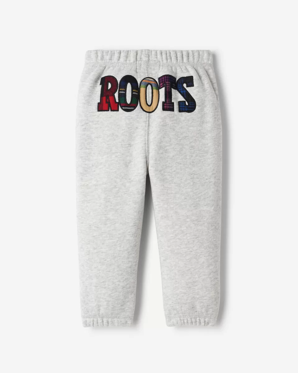 Roots Baby Plaid Applique Sweatpant ATHLETIC GREY MIX Shop