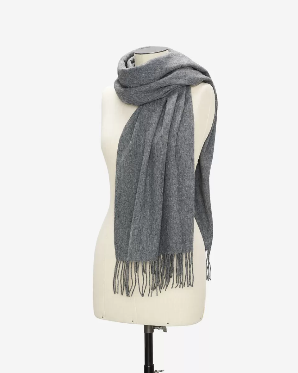 Roots Cold Lake Wool Blanket Scarf GREY MIX Flash Sale