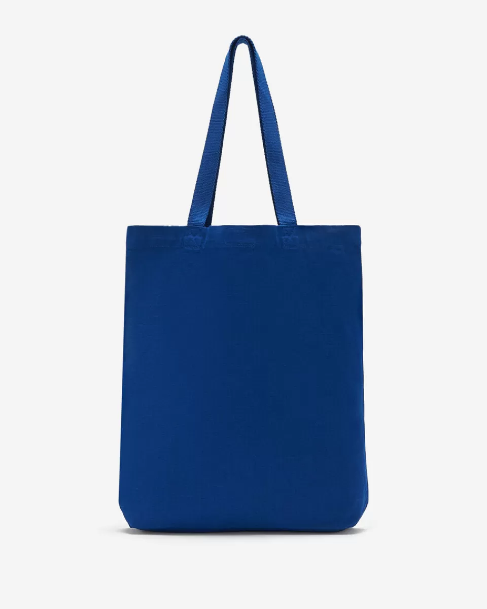 Roots Cooper Plaid Tote BLUE QUARTZ Flash Sale