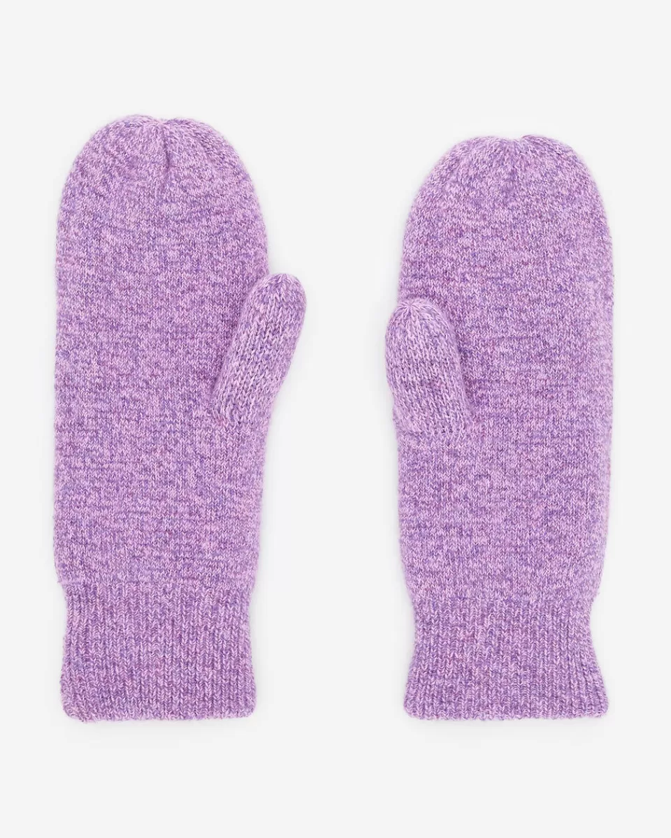 Roots Cozy Knit Mitten PASTEL LILAC MIX Clearance