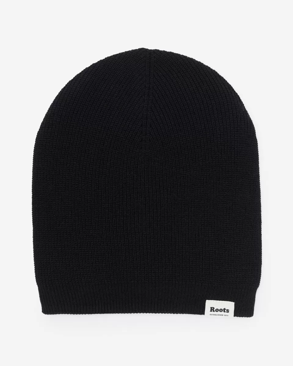 Roots Cozy Knit Slouch Toque BLACK Store