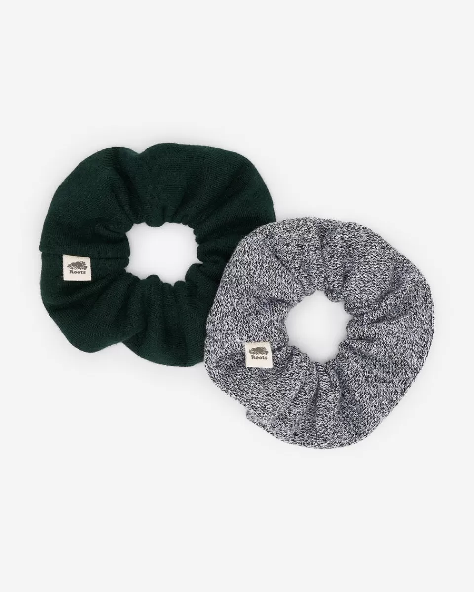 Roots Everyday Scrunchie 2 Pack VARSITY GREEN Best Sale