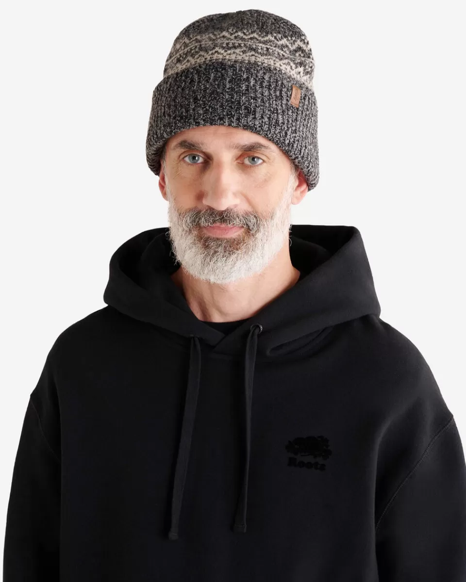 Roots Fair Isle Wool Toque BLACK MIX Cheap