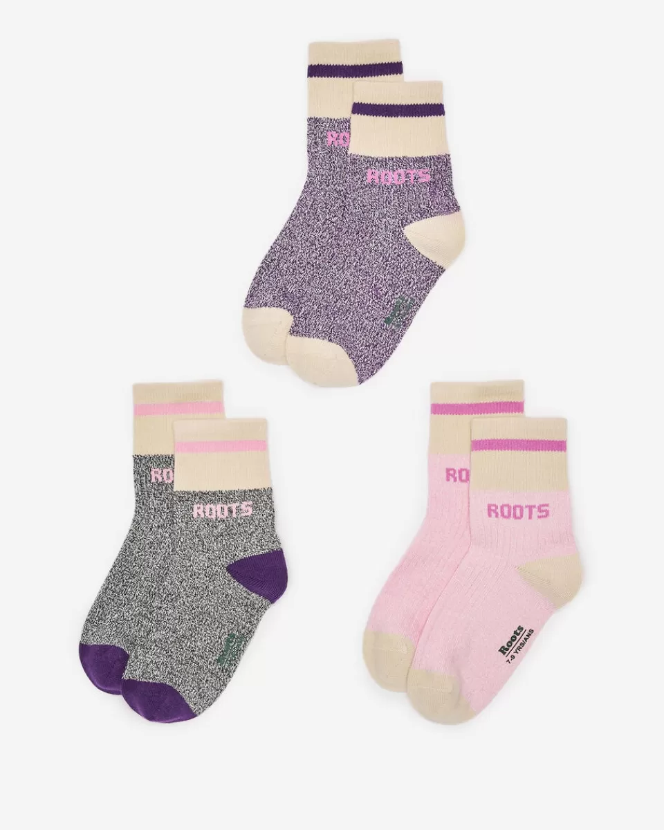 Roots Kid Cabin Ankle Sock 3 Pack Hot