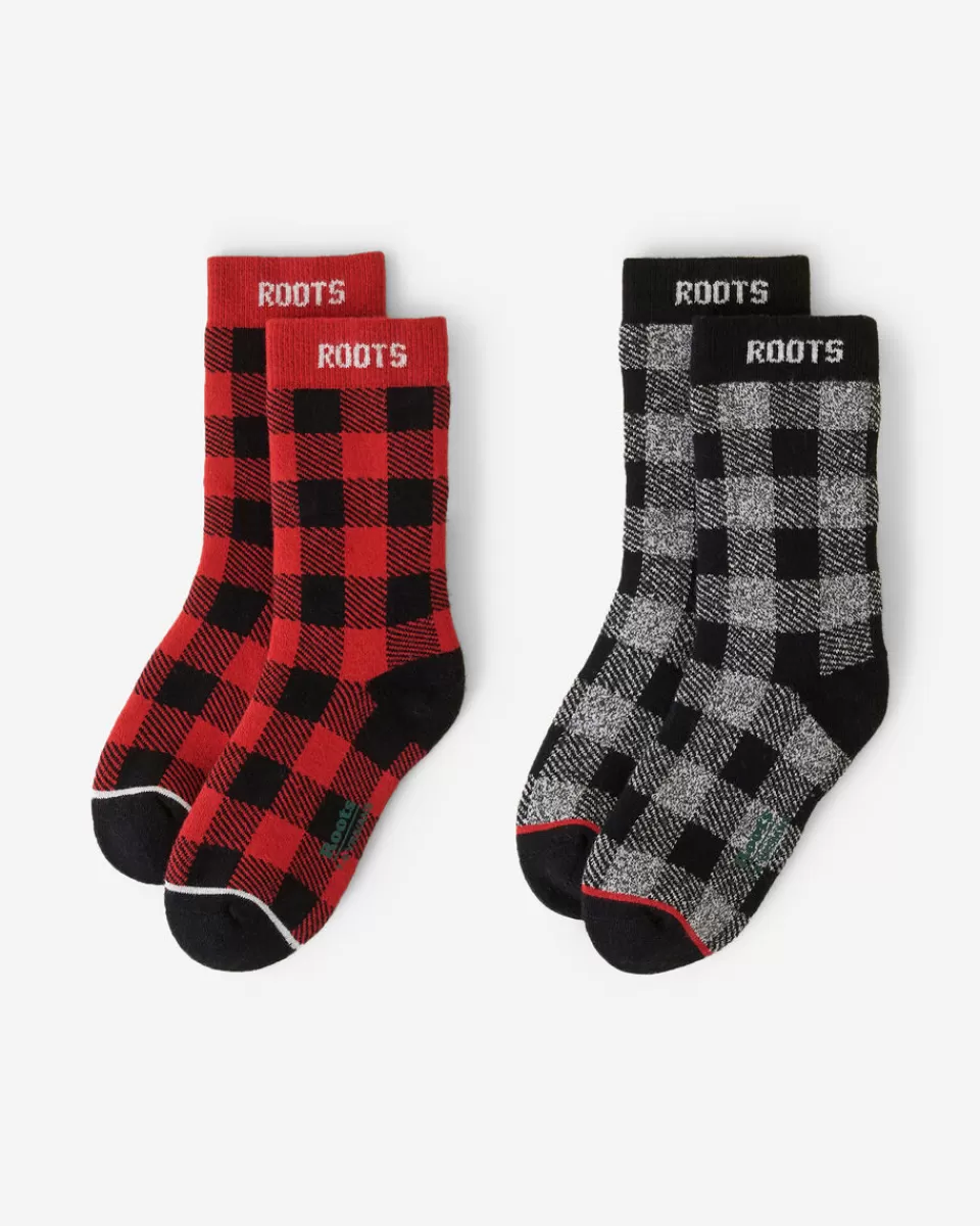 Roots Kid Park Plaid Sock 2 Pack Fashion