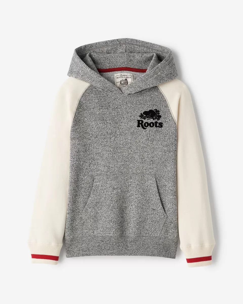 Roots Kids Cabin Kanga Hoodie GREY OAT PEPPER New