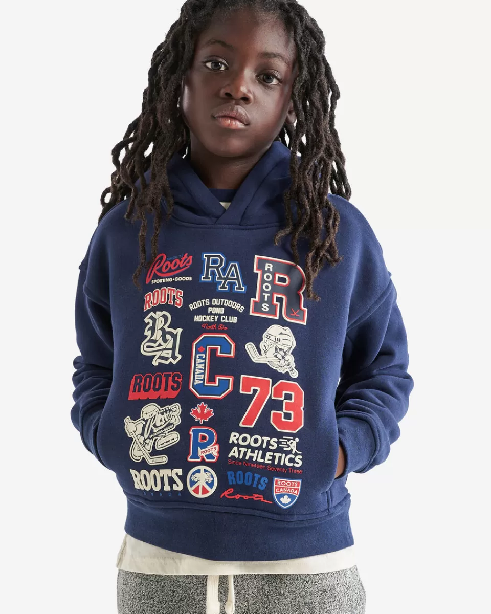 Roots Kids Hockey Legend Hoodie NAVY BLAZER Cheap