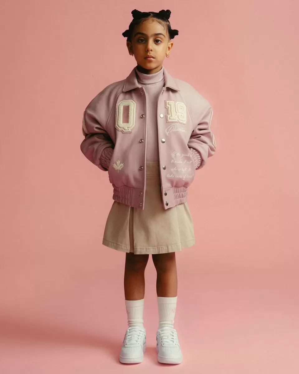 Roots Kids Love Varsity Jacket PINK Cheap