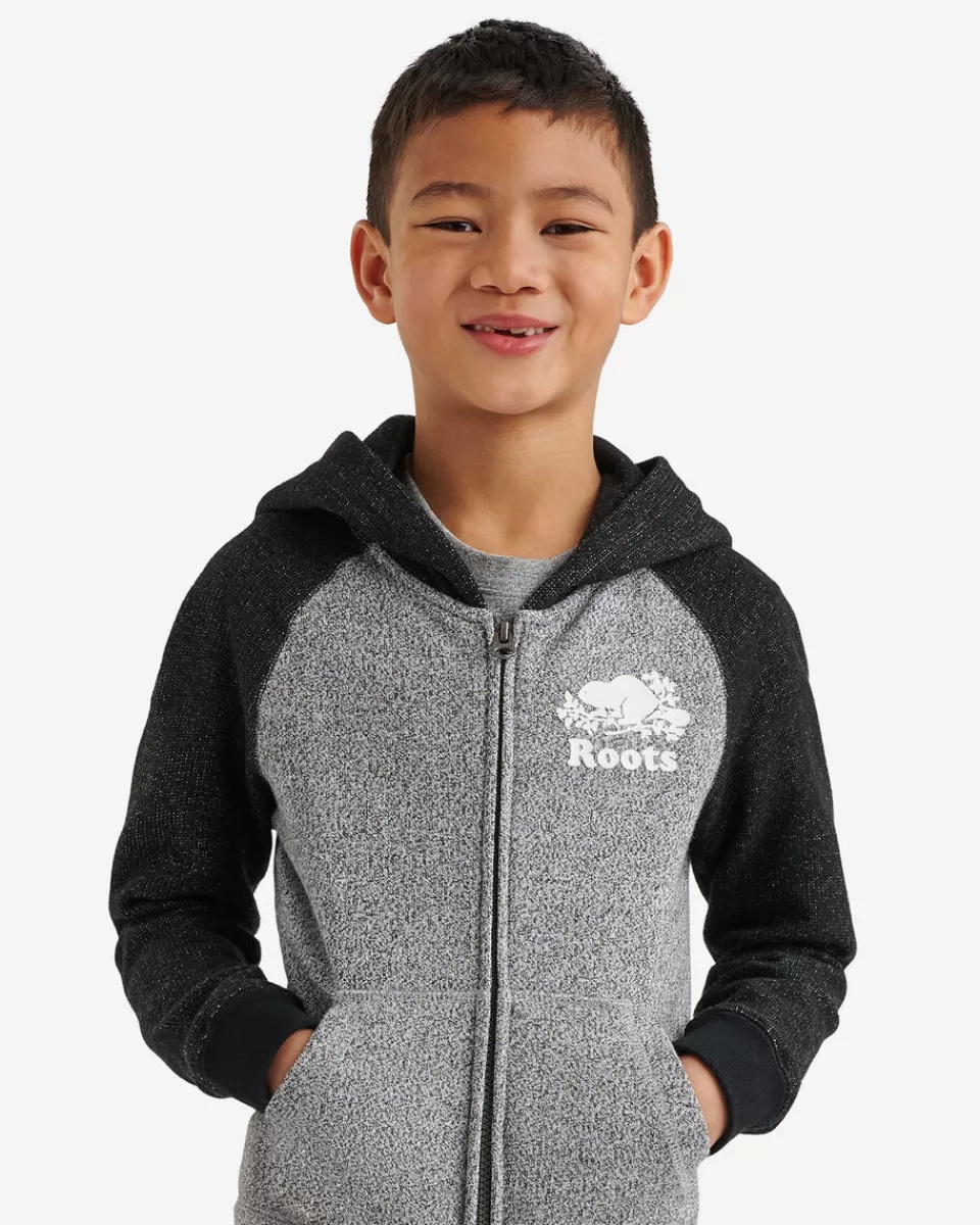 Roots Kids Organic Original Full Zip Hoodie BLACK PEPPER Clearance