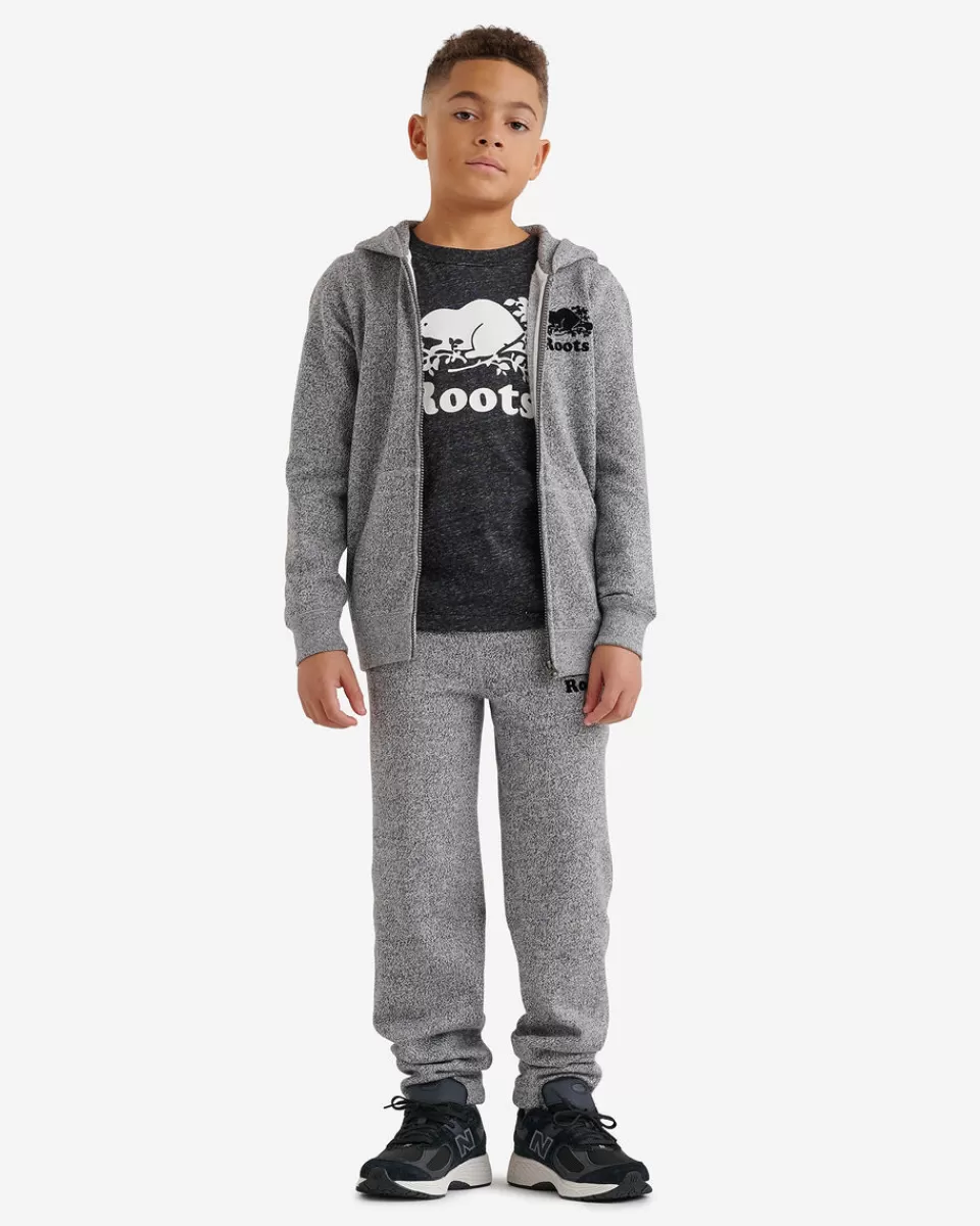 Roots Kids Organic Original Full Zip Hoodie SALT & PEPPER Sale