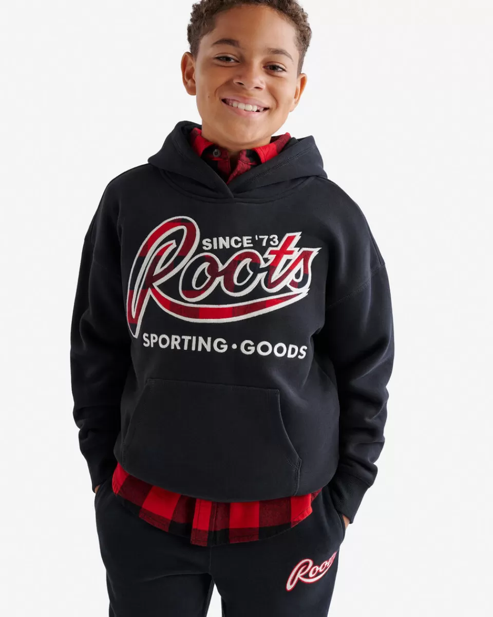 Roots Kids Plaid Applique Hoodie Clearance