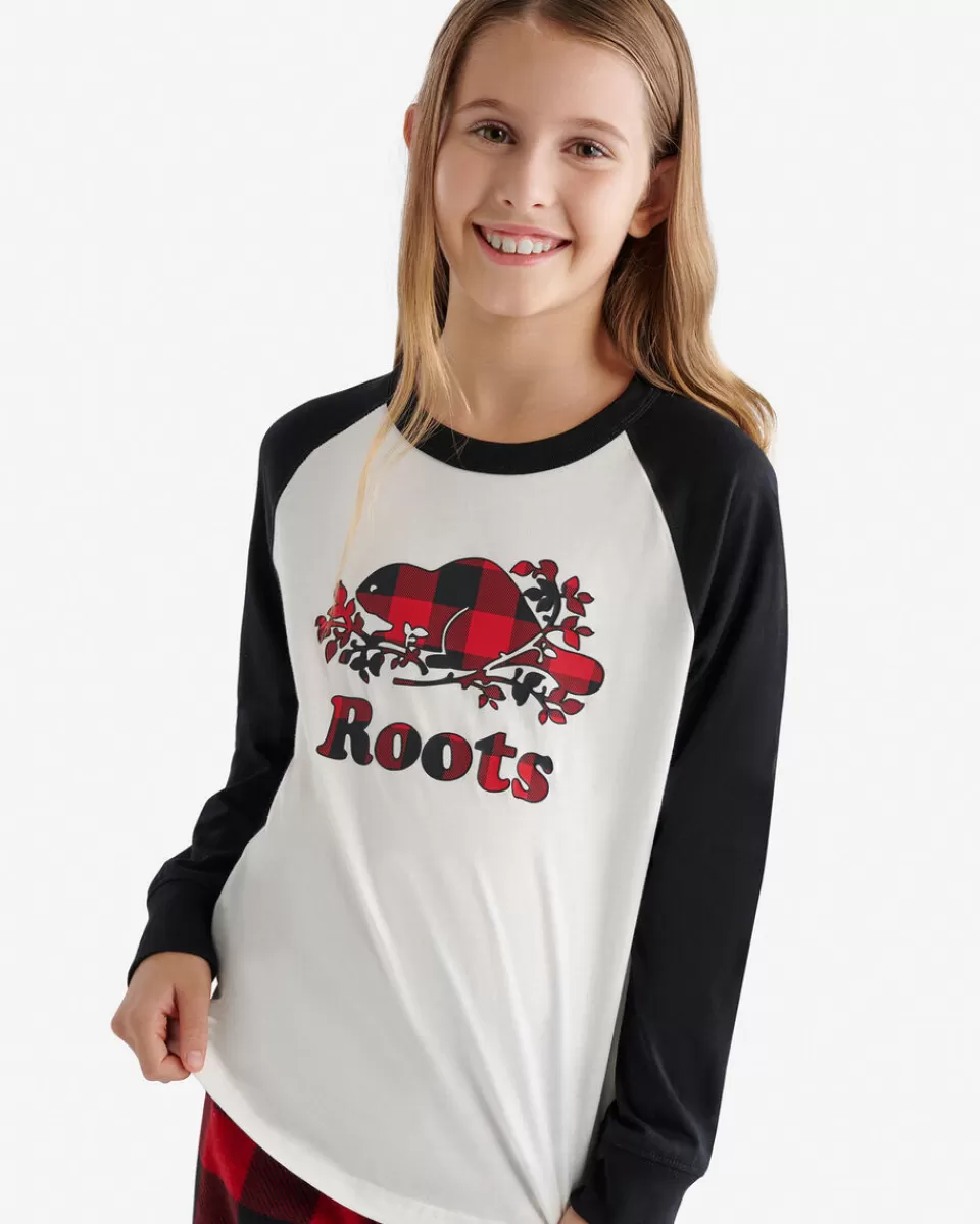 Roots Kids Plaid Baseball T-Shirt Flash Sale