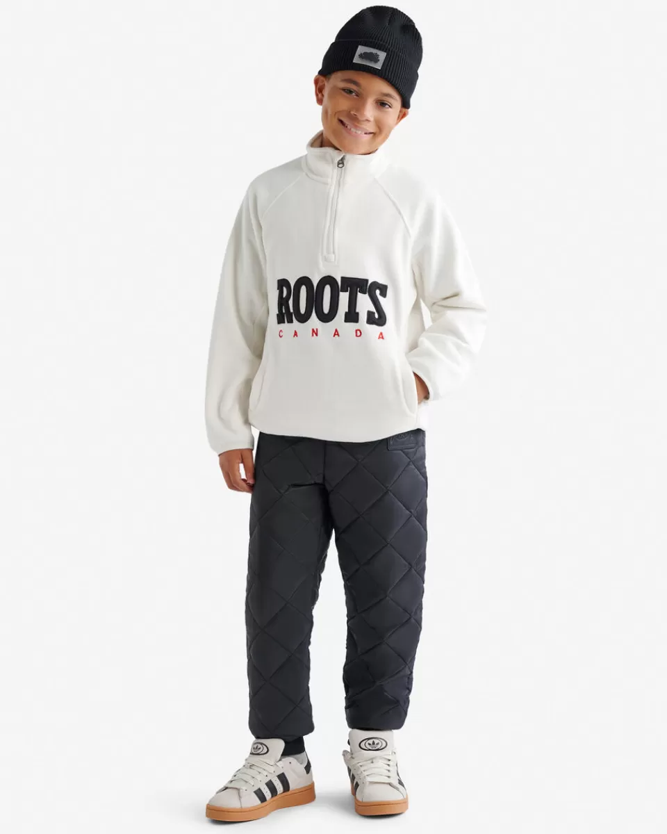 Roots Kids Retro Microfleece Half Zip Stein Clearance