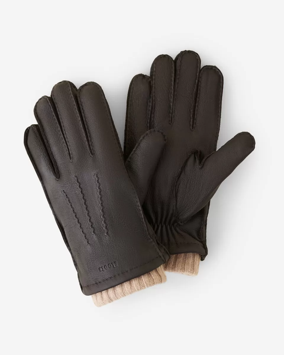 Roots Mens Cuff Deerskin Glove New