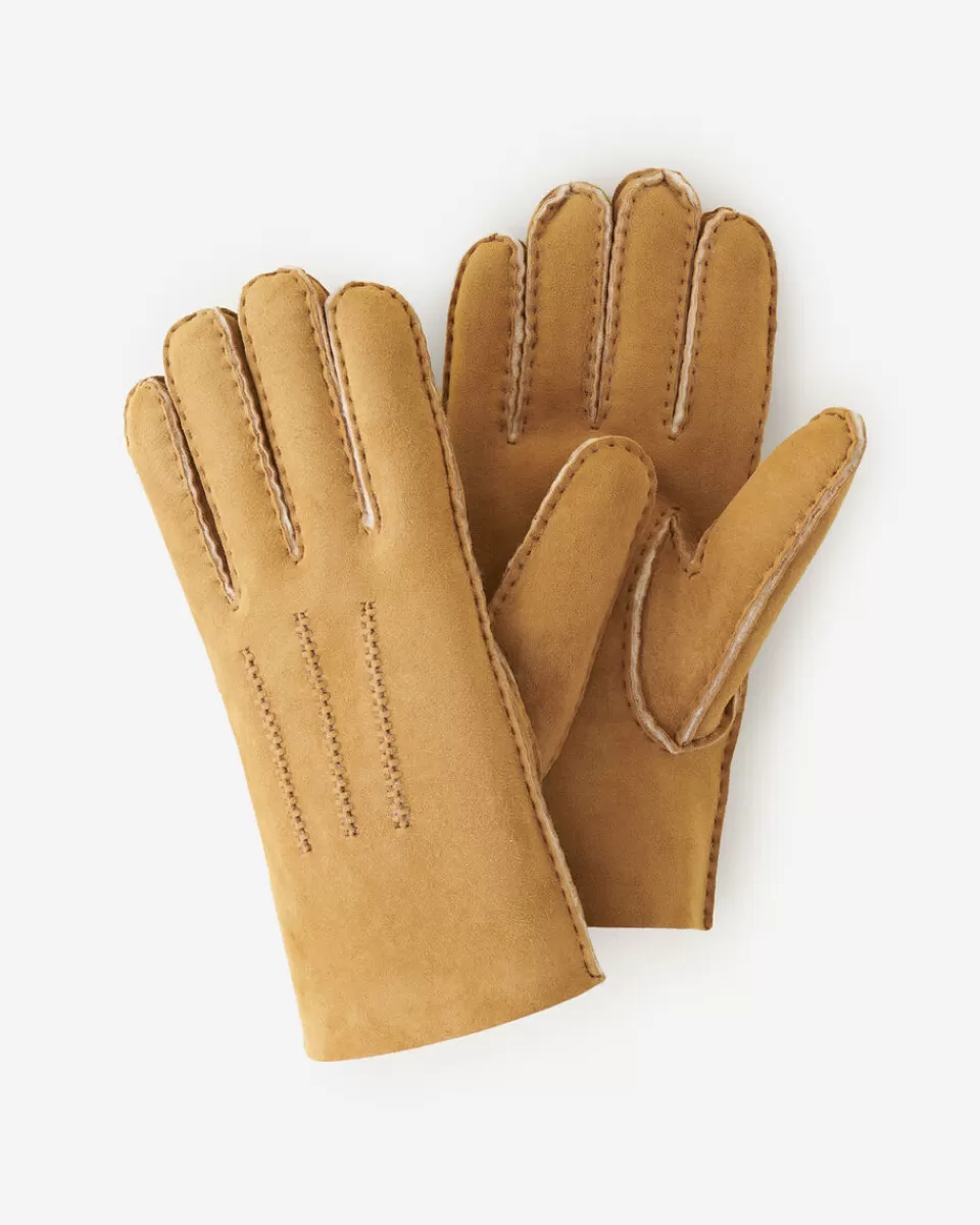 Roots Mens Shearling Glove TAN Flash Sale