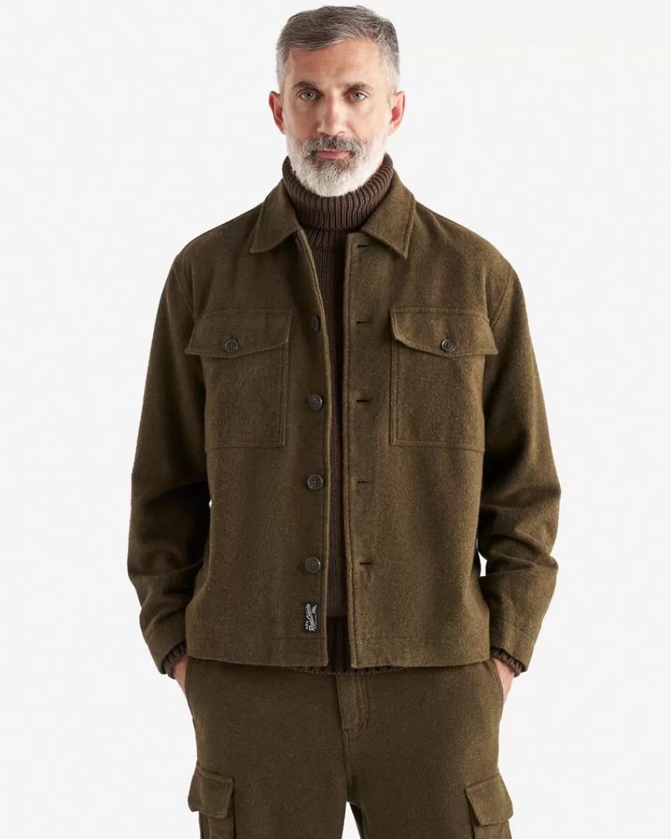 Roots Moleskin Field Shacket DEEP OLIVE MIX Store