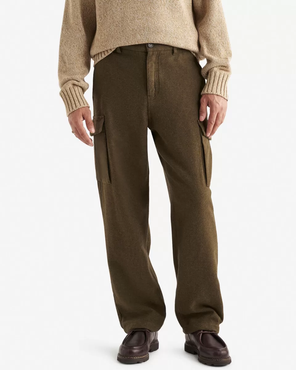 Roots Moleskin Relaxed Cargo Pant DEEP OLIVE MIX Shop