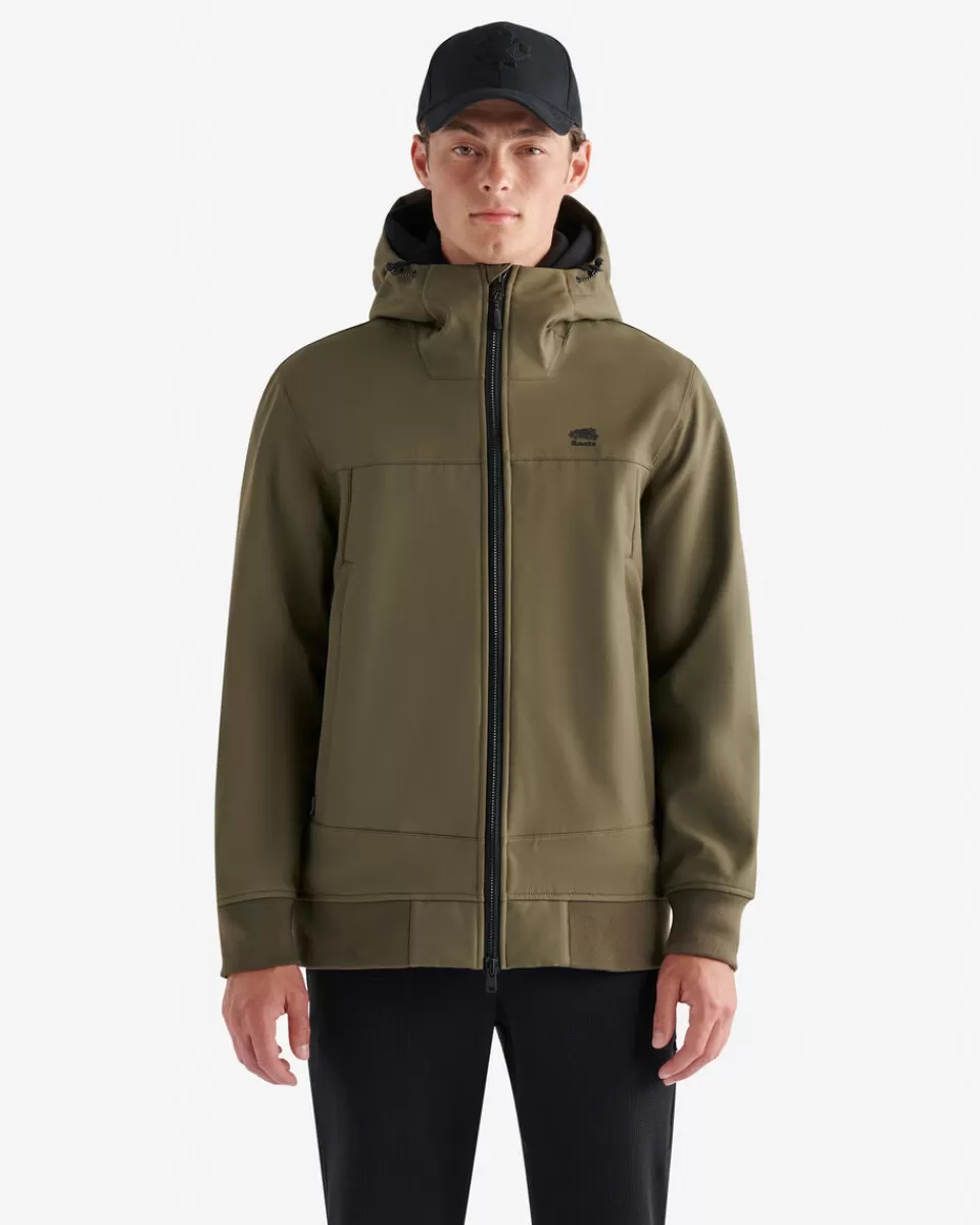 Roots Mountaineer Softshell Hoodie FATIGUE Clearance