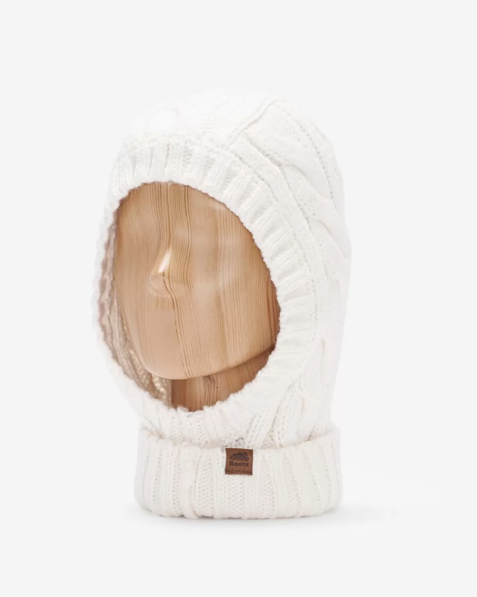 Roots Olivia Cable Balaclava COCONUT WHITE New