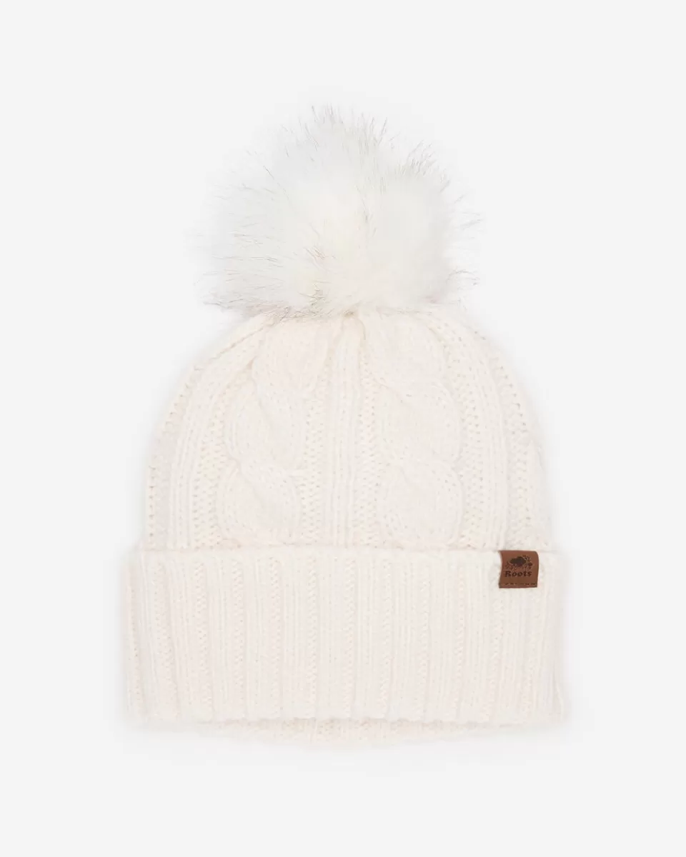 Roots Olivia Cable Toque COCONUT WHITE Fashion