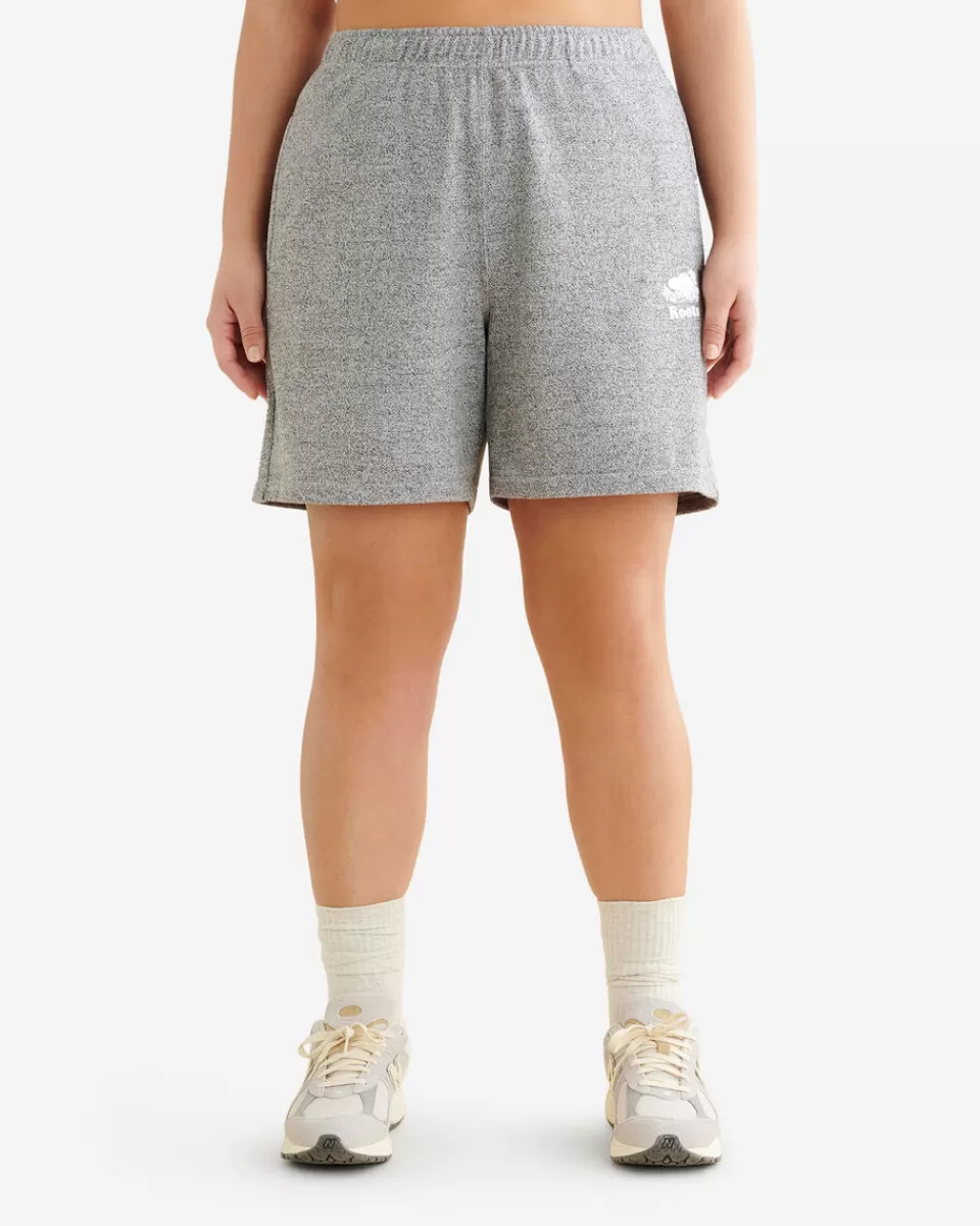 Roots Organic Cooper High Rise Sweatshort 6 Inch SALT & PEPPER Store