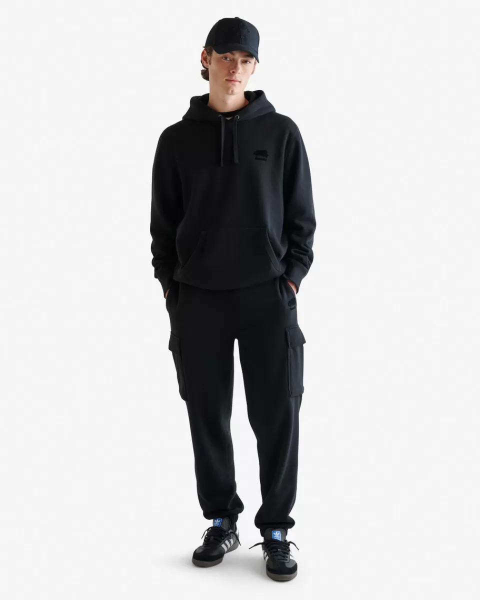 Roots Organic Cooper Relaxed Cargo Sweatpant BLACK/BLACK Sale