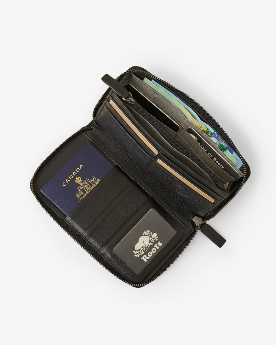 Roots Passport Wallet Prince BLACK Best Sale