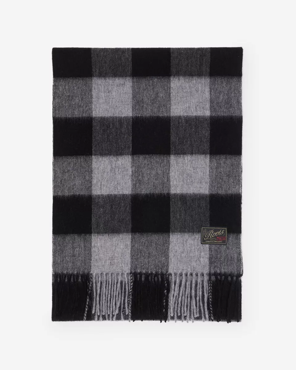 Roots Plaid Wool Scarf SALT & PEPPER New