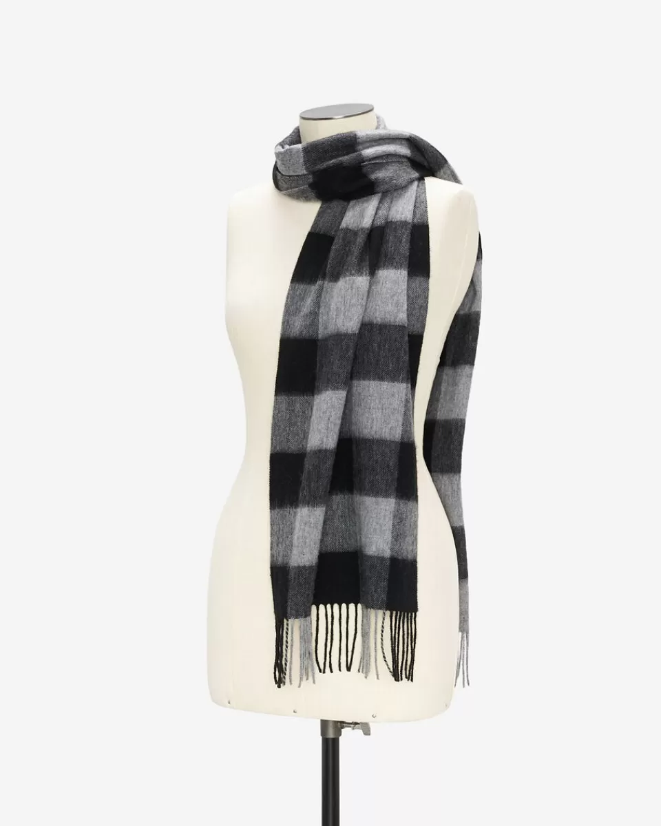 Roots Plaid Wool Scarf SALT & PEPPER New