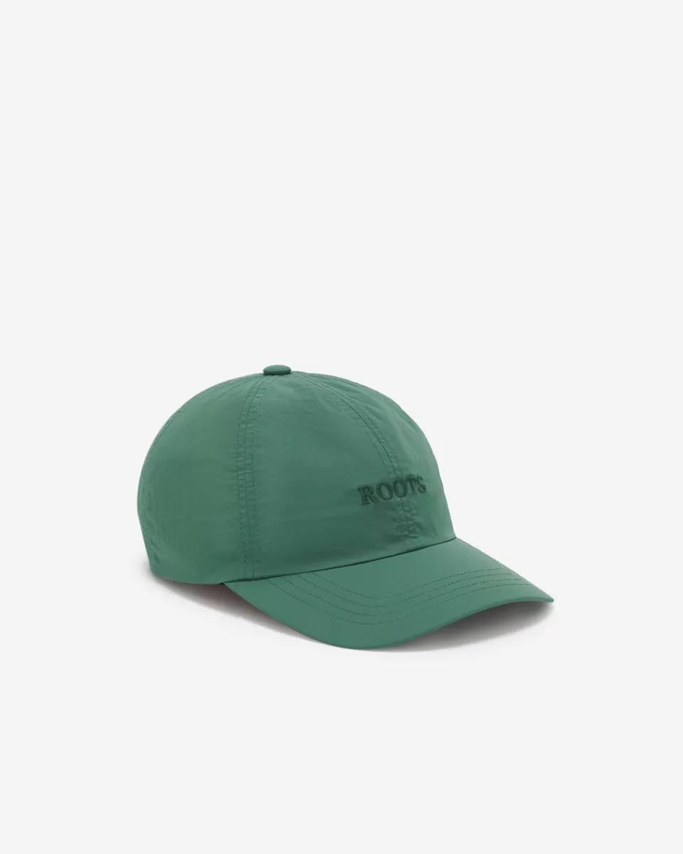 Roots Nylon Baseball Cap FOREST GREEN New