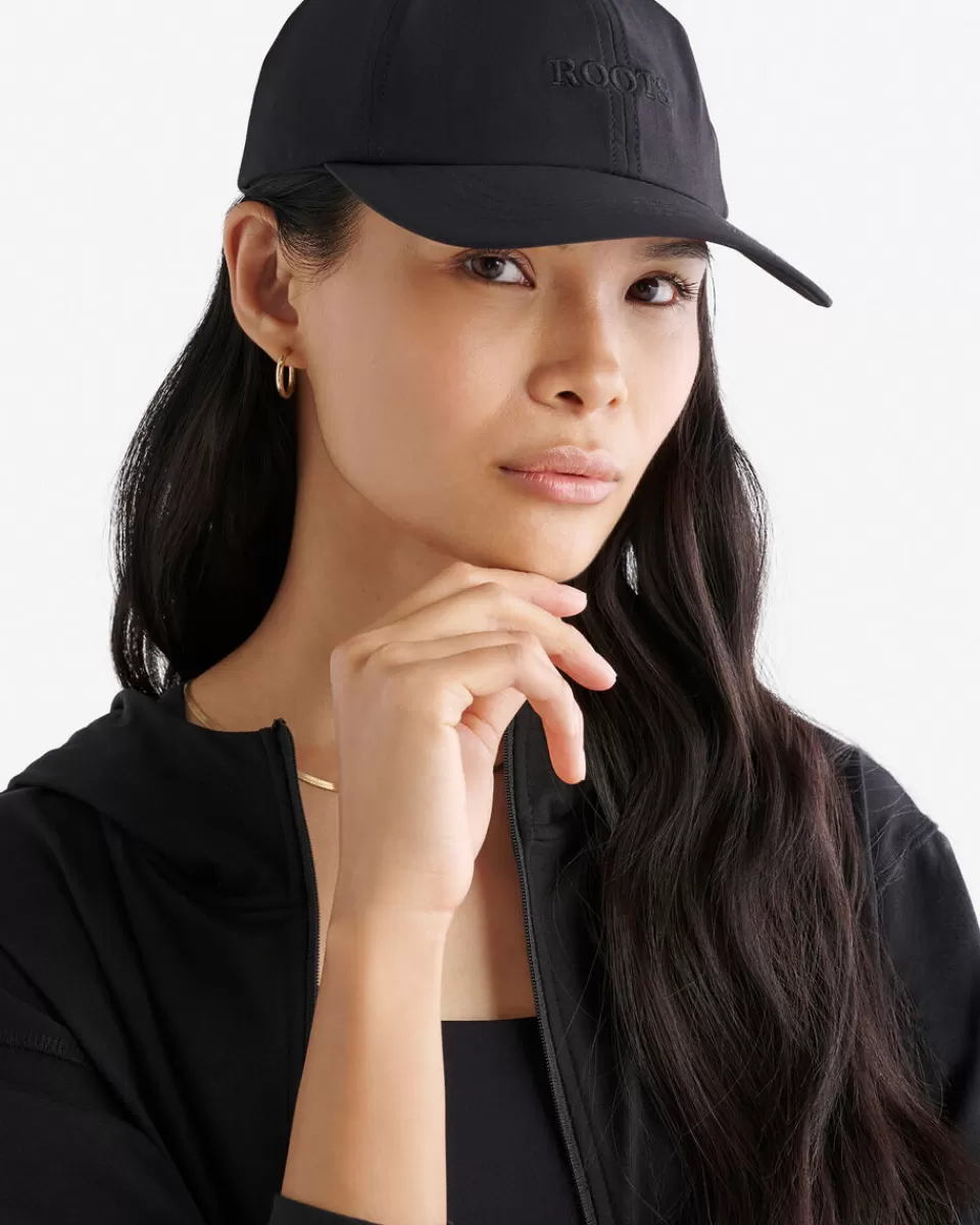 Roots Nylon Baseball Cap BLACK Discount