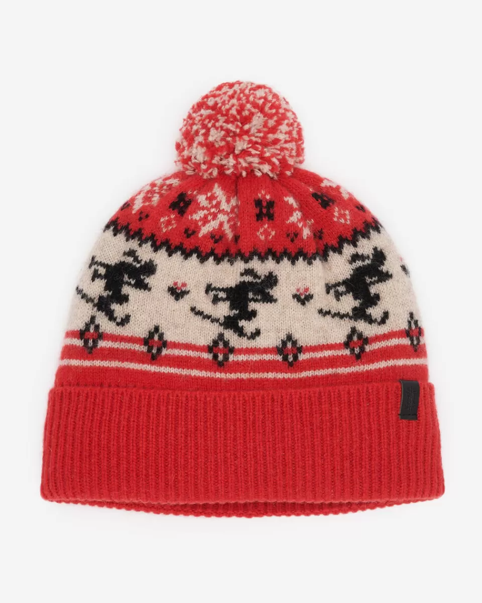 Roots Sayward Fair Isle Wool Toque CARDINAL RED New