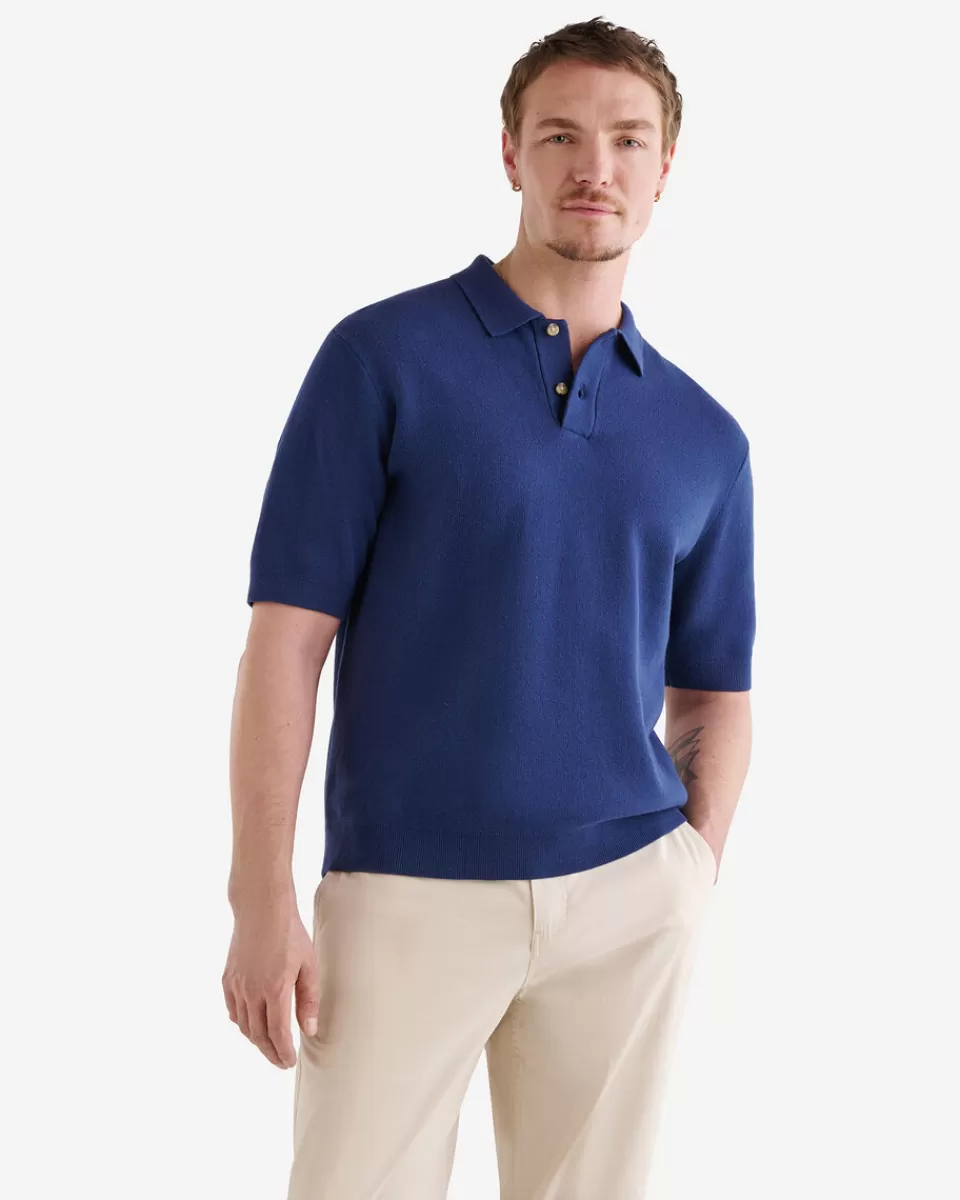 Roots Severn Sweater Polo NAVAL BLUE Cheap