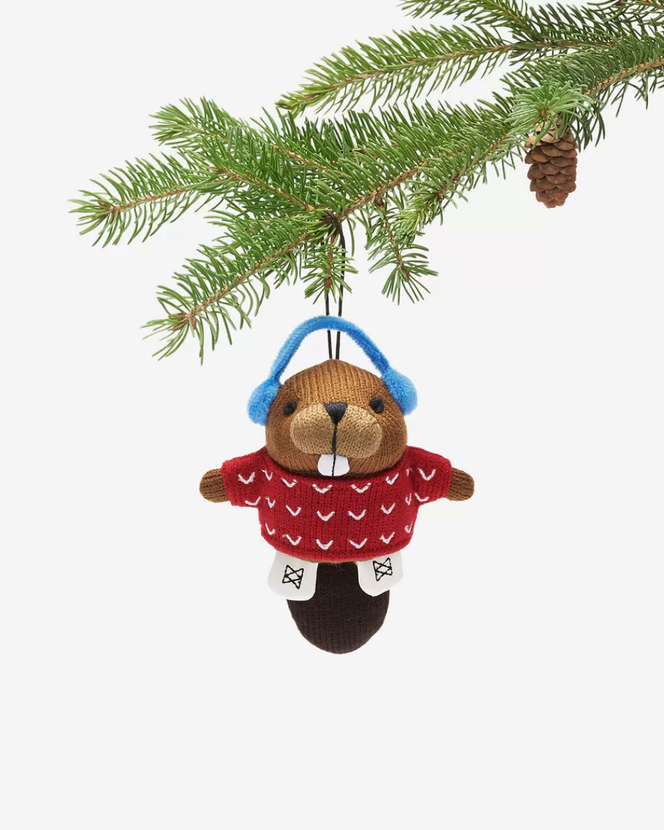 Roots Skating Beaver Ornament GRIZZLY BROWN Sale