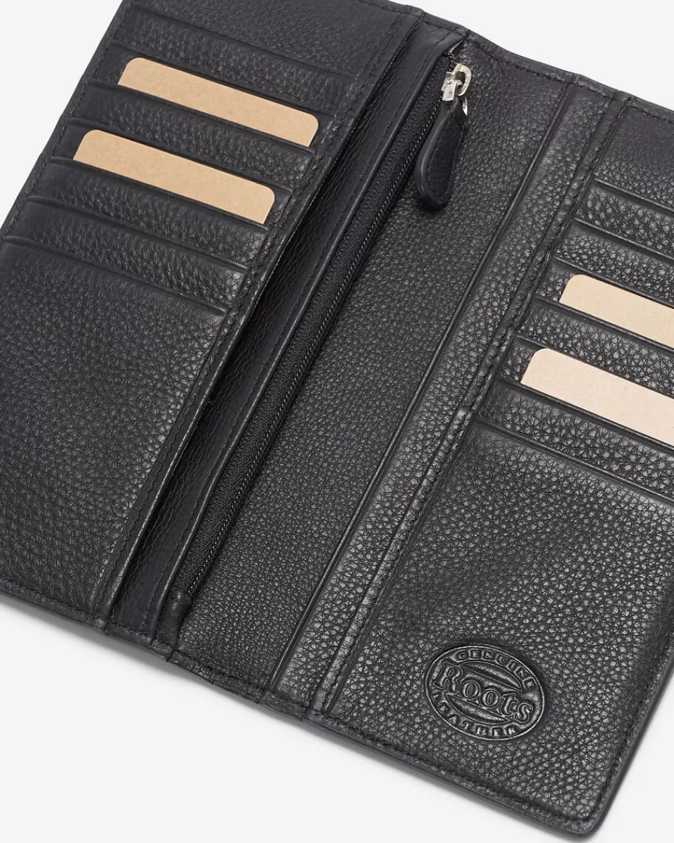 Roots Slim Card Wallet Prince BLACK Best