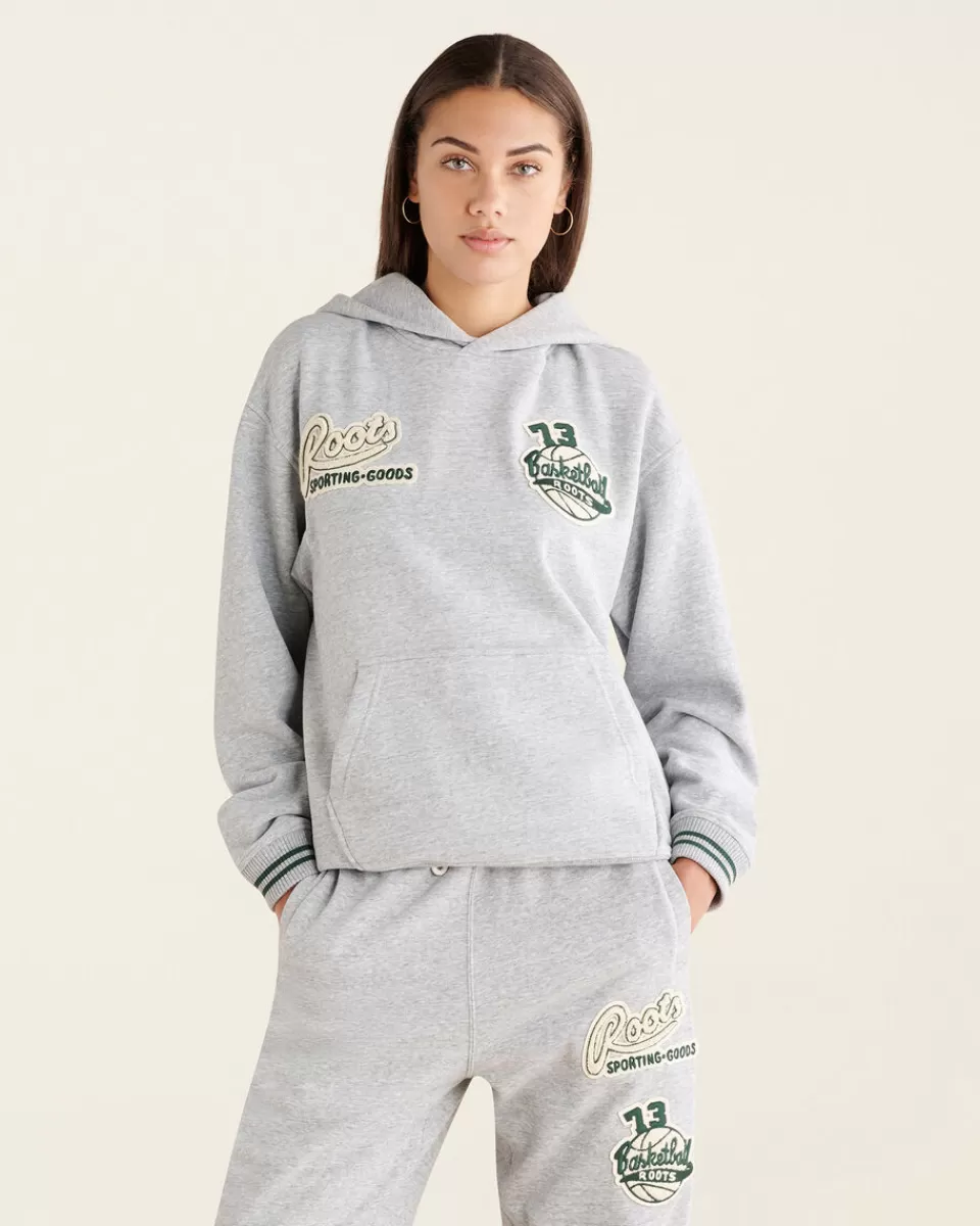 Roots Sporting Goods Patch Hoodie ATHLETIC GREY MIX Hot