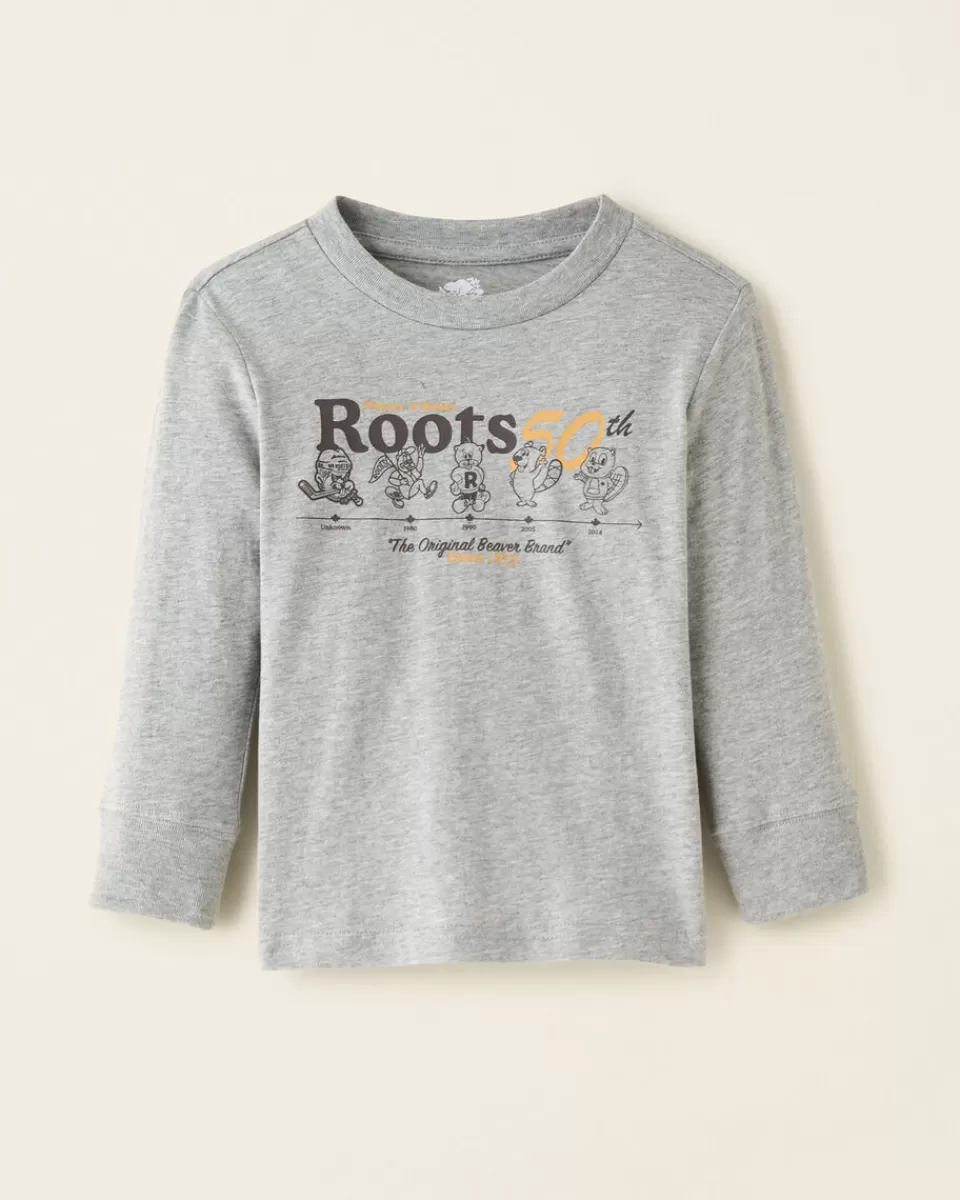 Roots Toddler 50 Years Of Buddy T-Shirt GREY MIX Sale