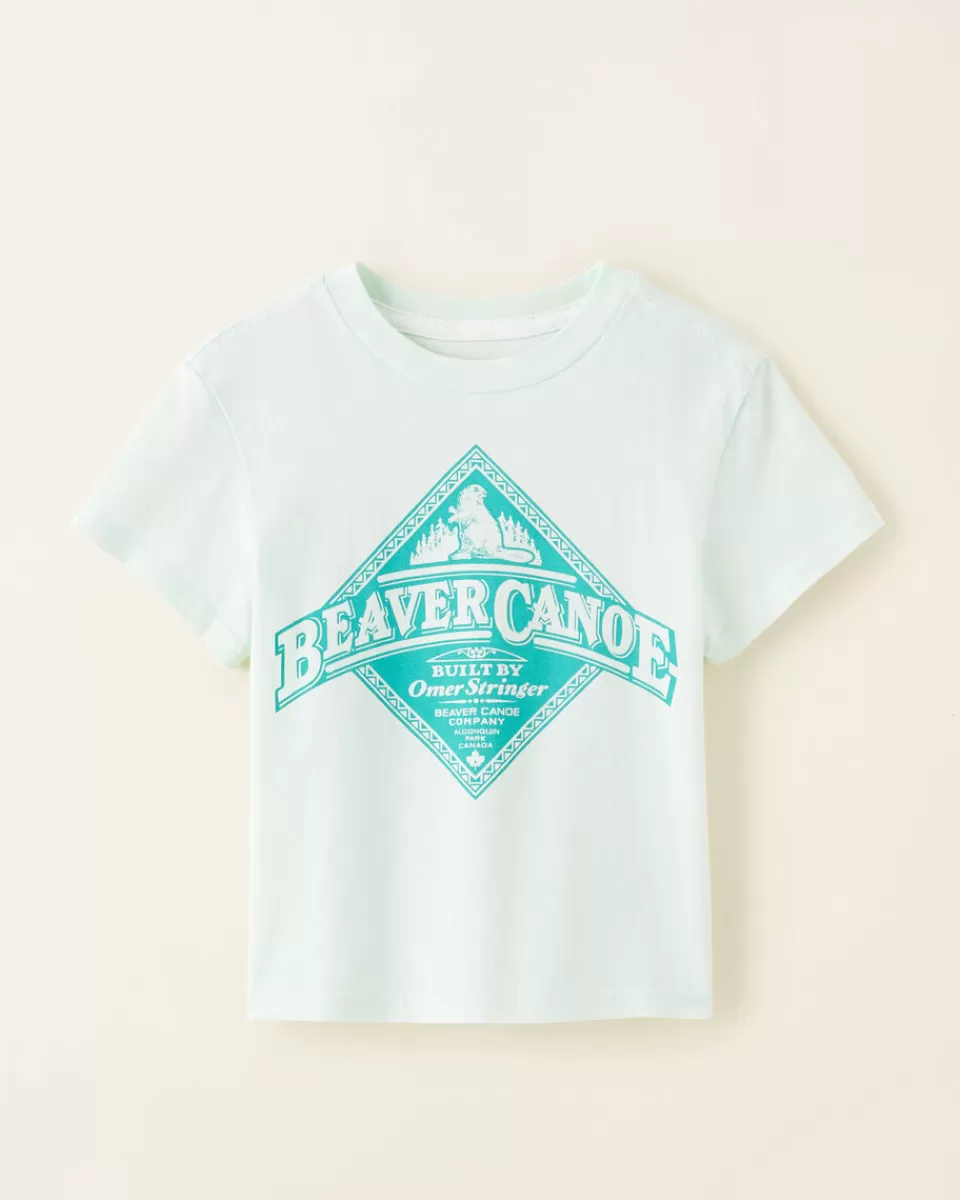 Roots Toddler Beaver Canoe Relaxed T-Shirt TURQUOISE MIST New