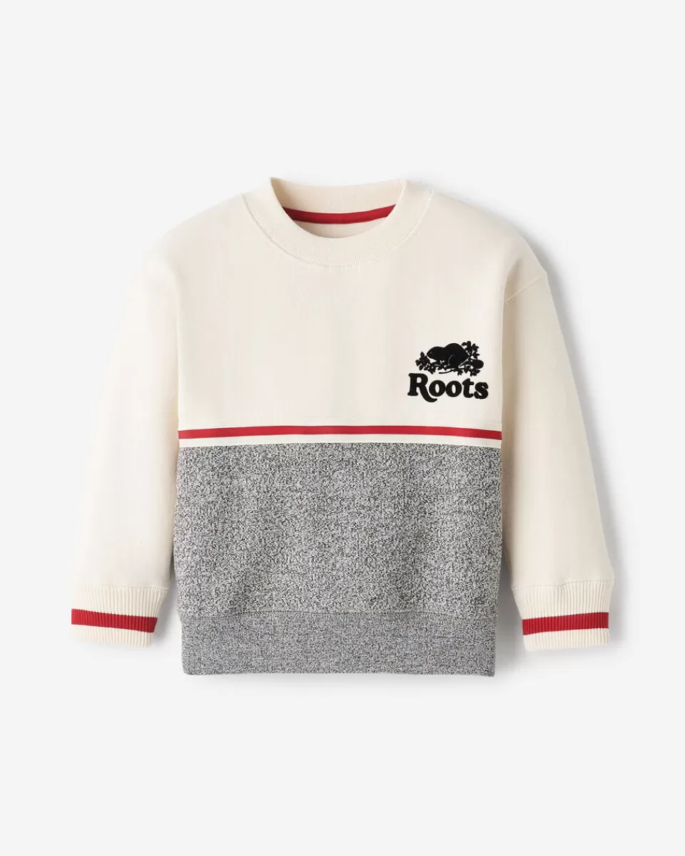 Roots Toddler Cabin Crew Sweatshirt BIRCH WHITE Outlet