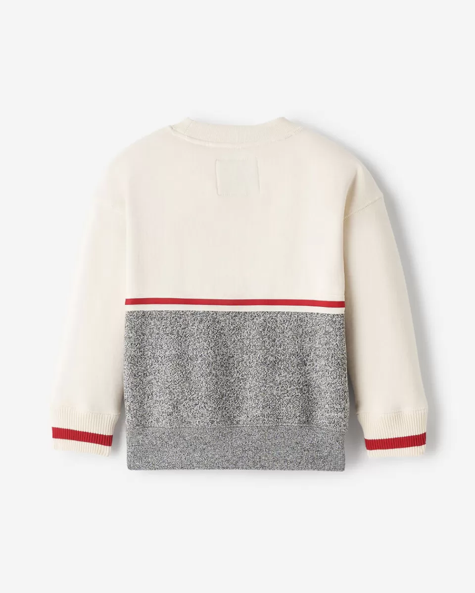 Roots Toddler Cabin Crew Sweatshirt BIRCH WHITE Outlet