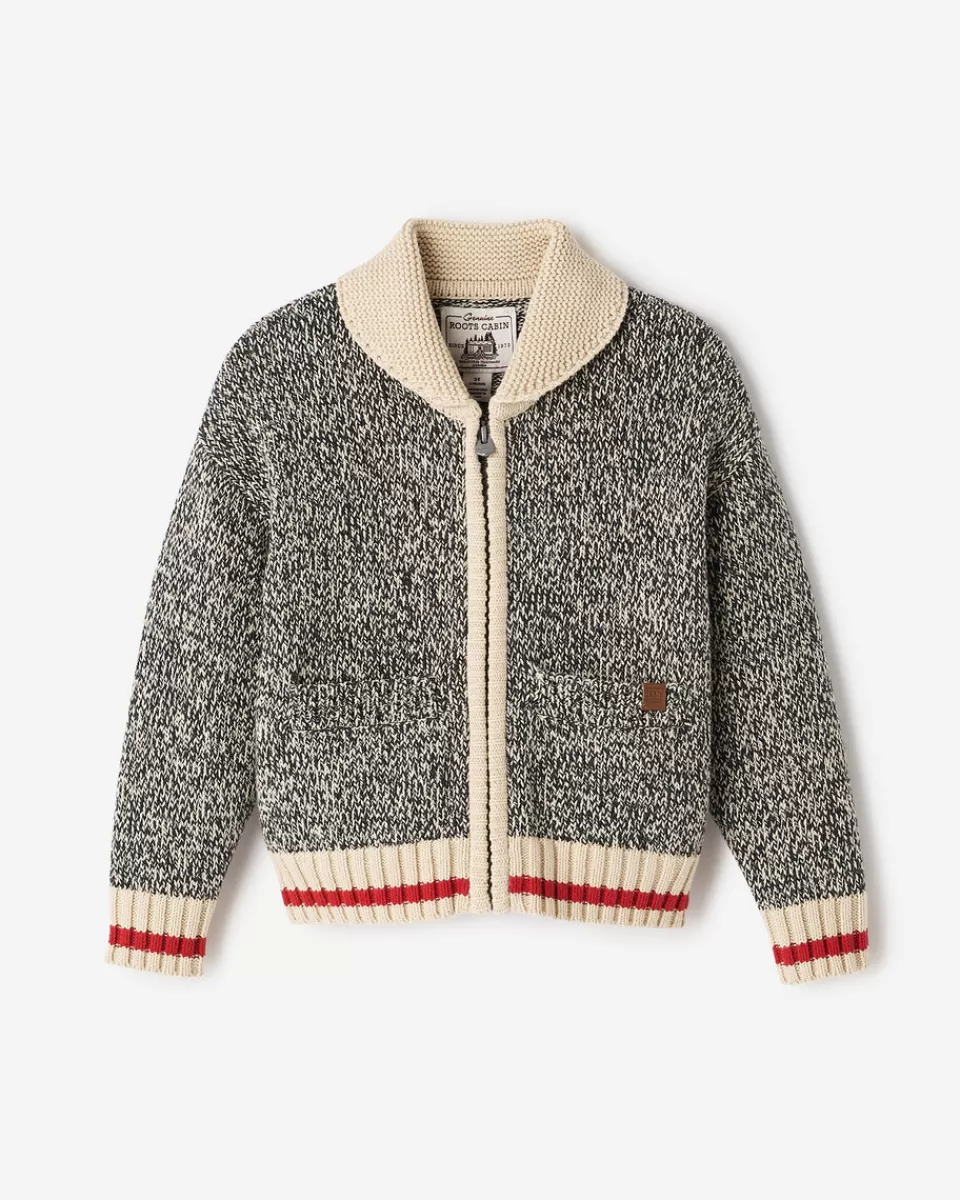 Roots Toddler Cabin Shawl Cardigan GREY OAT MIX Online