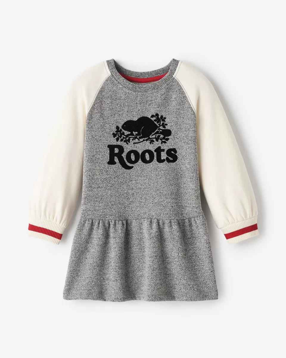 Roots Toddler Girls Cabin Cozy Dress GREY OAT PEPPER Discount