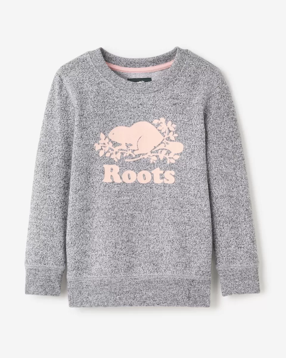 Roots Toddler Organic Original Crew Sweatshirt SALT & PEPPER Best