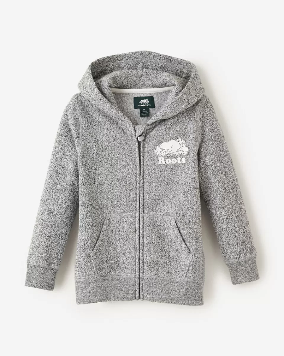 Roots Toddler Organic Original Full Zip Hoodie SALT & PEPPER Fashion