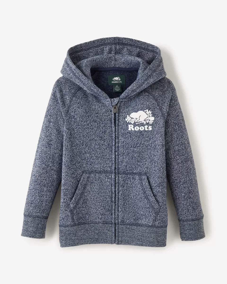 Roots Toddler Organic Original Full Zip Hoodie NAVY BLAZER PEPPER Cheap