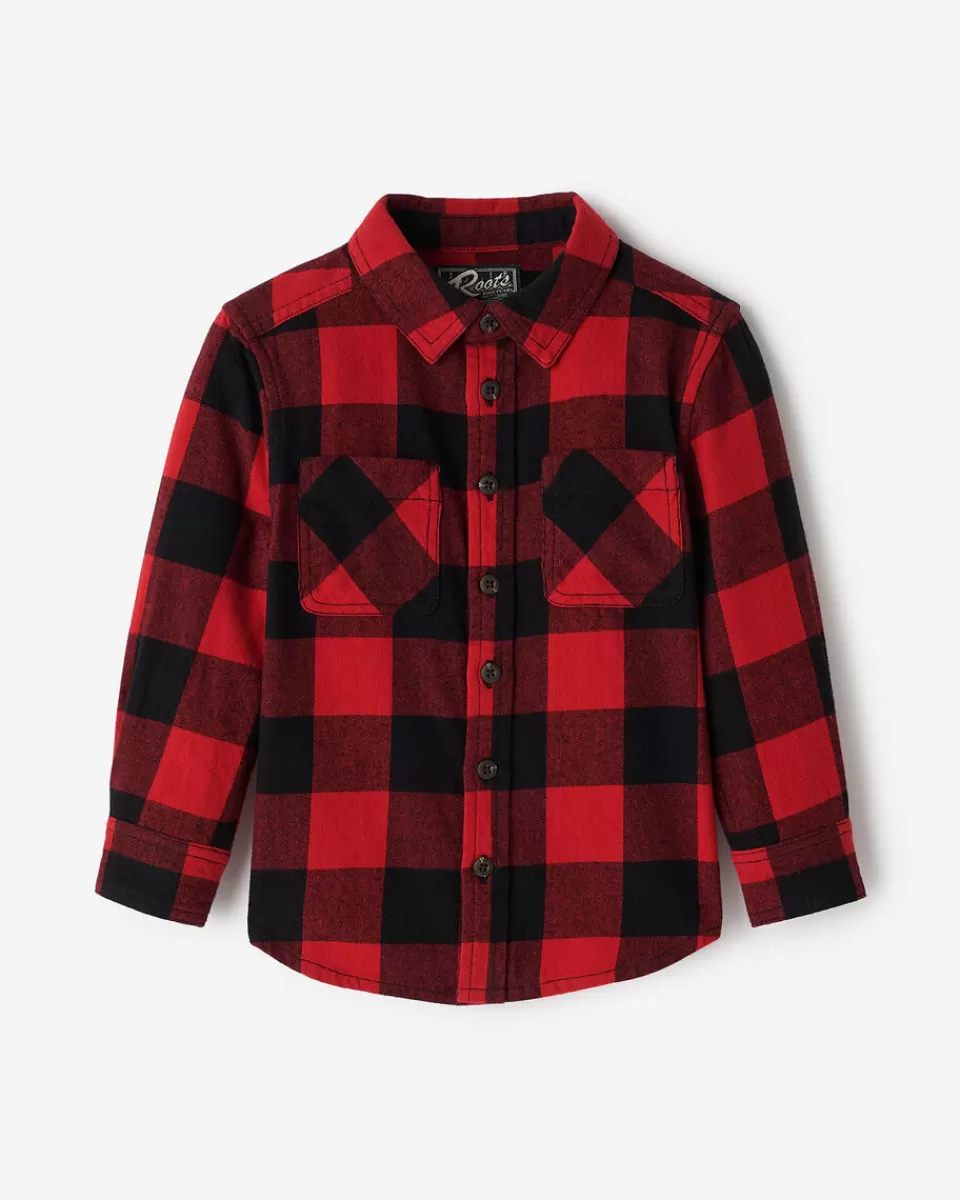 Roots Toddler Park Plaid Shirt CABIN RED Outlet