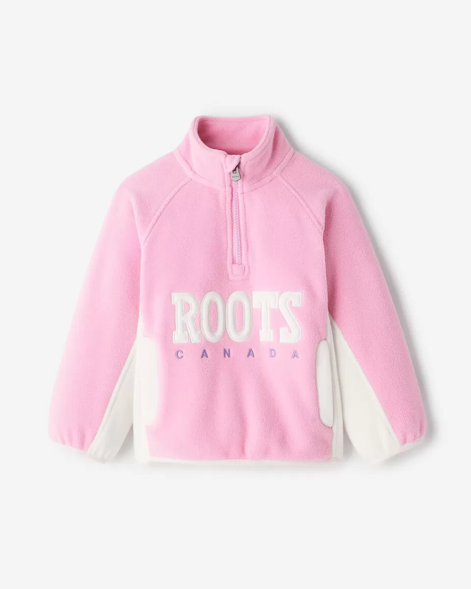 Roots Toddler Retro Microfleece Half Zip Stein Cheap