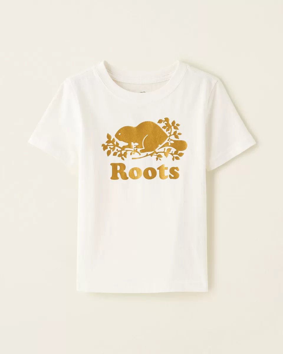 Roots Toddler 50th Cooper T-Shirt EGRET Flash Sale