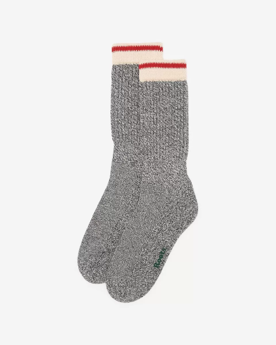 Roots Womens Cabin Slouch Sock SALT & PEPPER Clearance